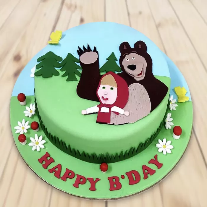 Masha And Bear Designer Cake 