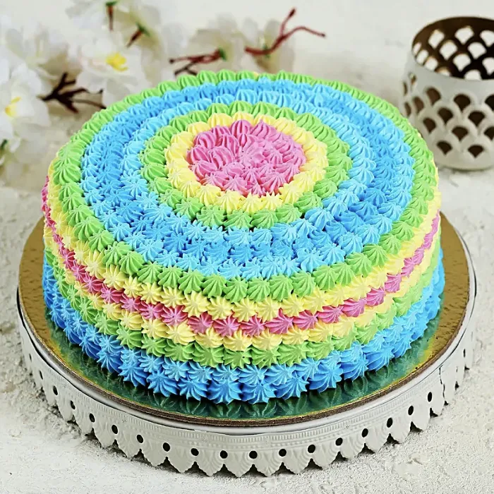 Colourful Cream Pineapple Cake