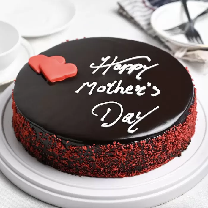 Glossy Chocolate Truffle Mothers Day Cake