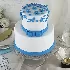 Blue Bow 2 Tier  Wedding Truffle Cake one Half Kg