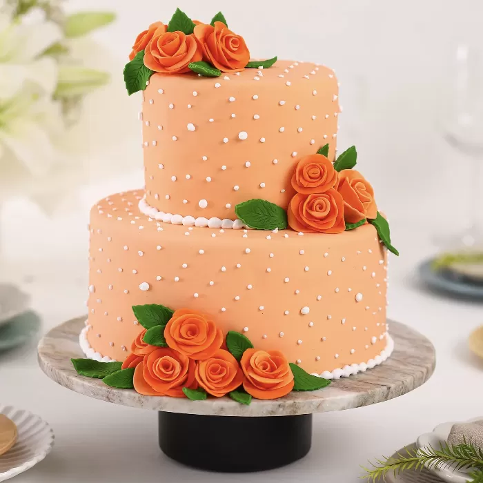  2 Tier Wedding Truffle Cake