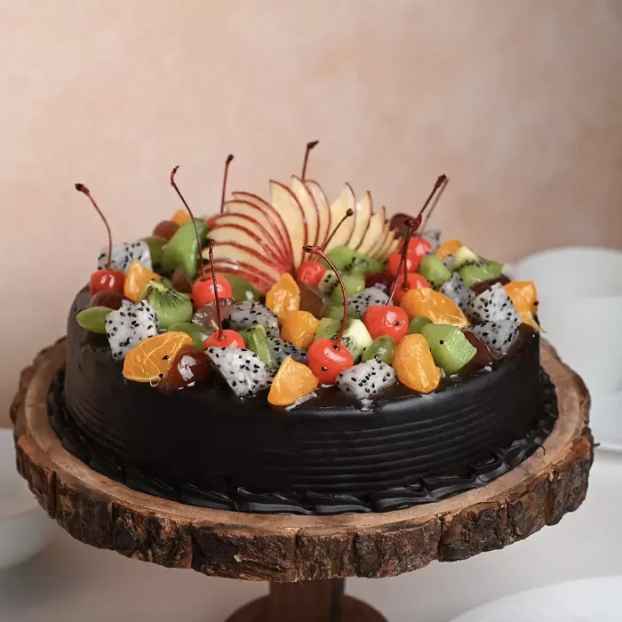 Chocolate Truffle Fresh Fruit Cake