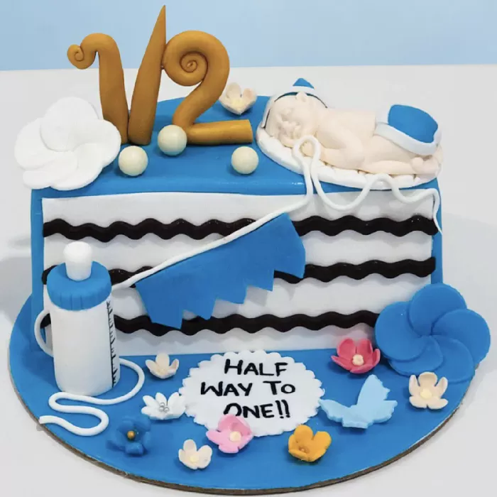 Baby Half Birthday Designer Cake