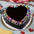 Heart shape Chocolate Cake with Gems Half Kg