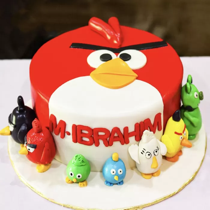 Angry Bird Fondant Cake 