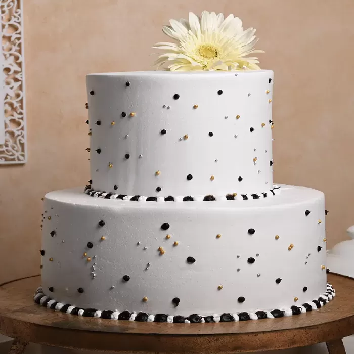 Two Tier  Wedding Cream Cake