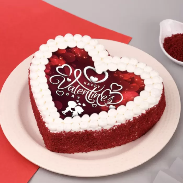 Red Velvet Valentines Poster Cake