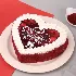 Red Velvet Valentines Poster Cake Half Kg