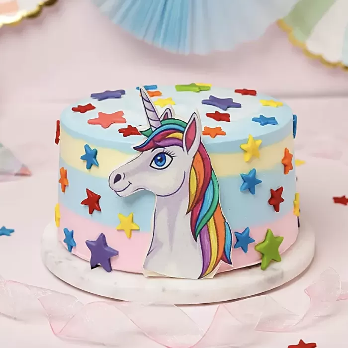 Unicorn Theme Truffle Cake