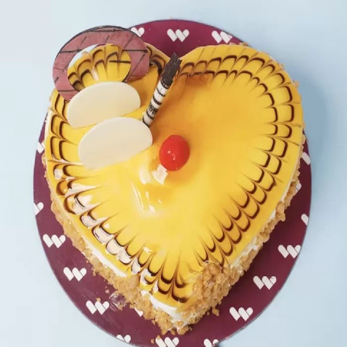 Butterscotch Heart Valentine Cake