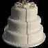 White Fondant 3 Tier wedding cake three Kg