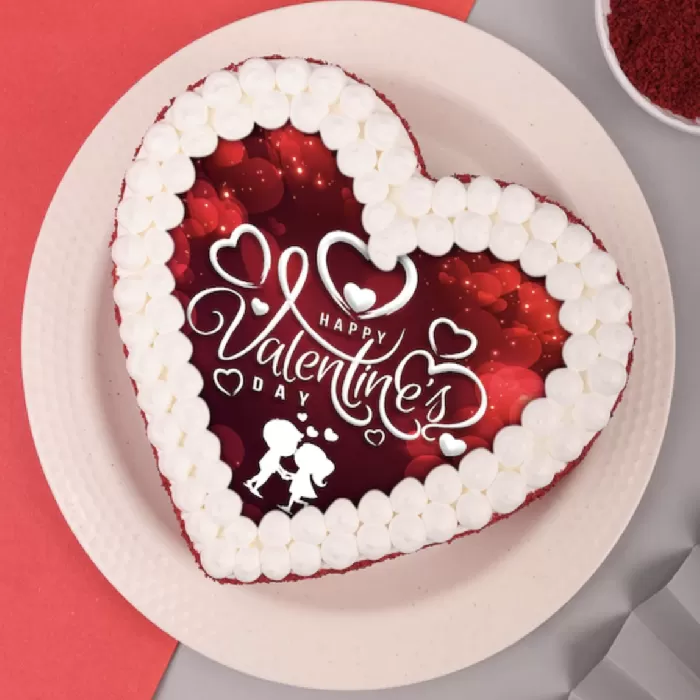 Red Velvet Valentines Poster Cake
